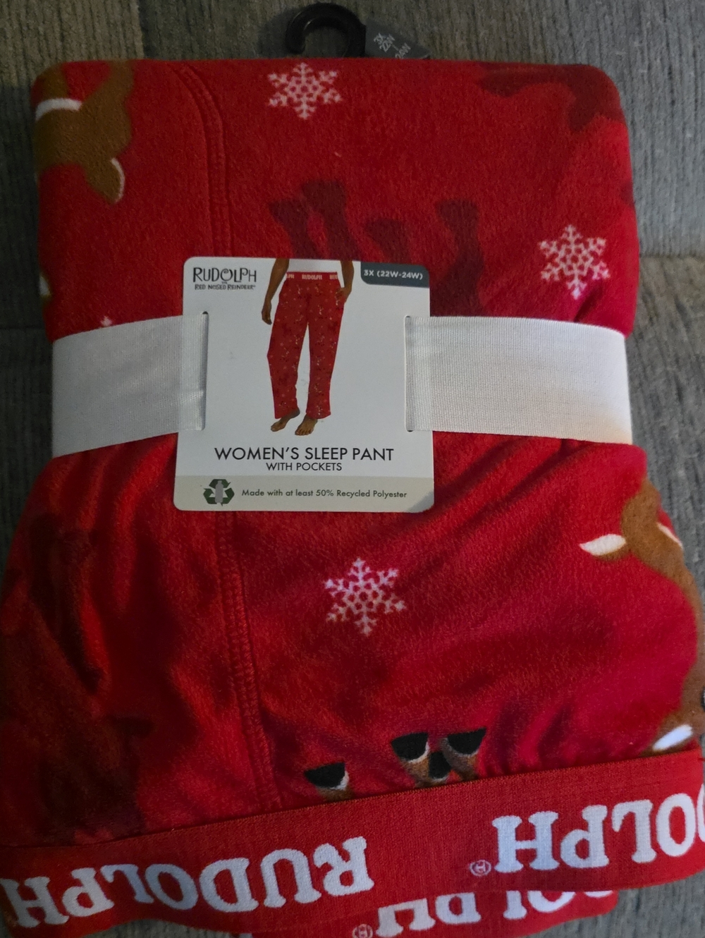 Women's Red Holiday Rudolph Pajama Pants